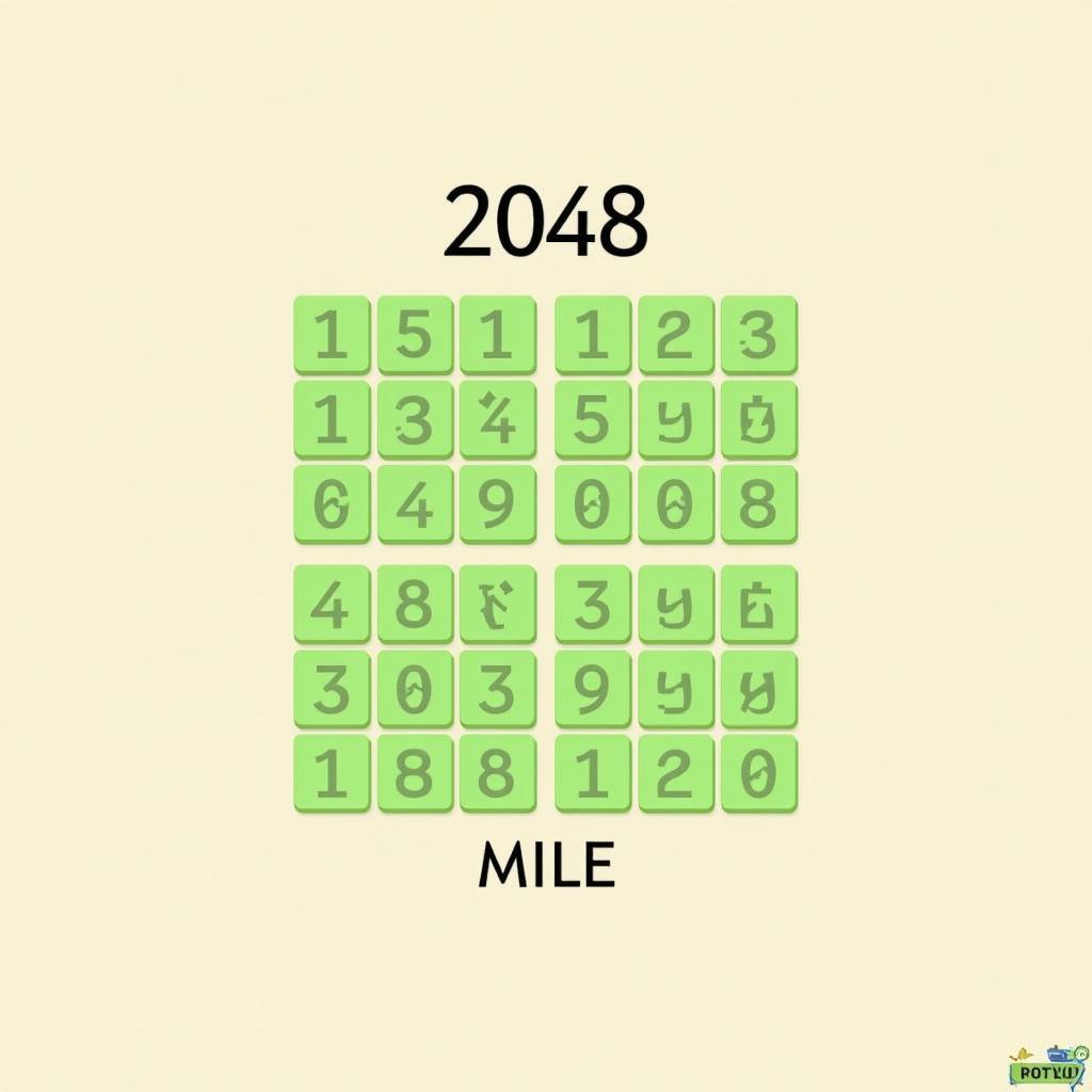 Giao diện 2048 game vui