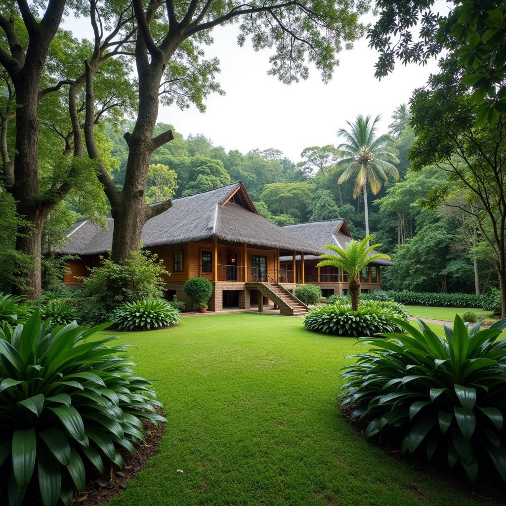 Không gian xanh ngát tại An Vui Lodge