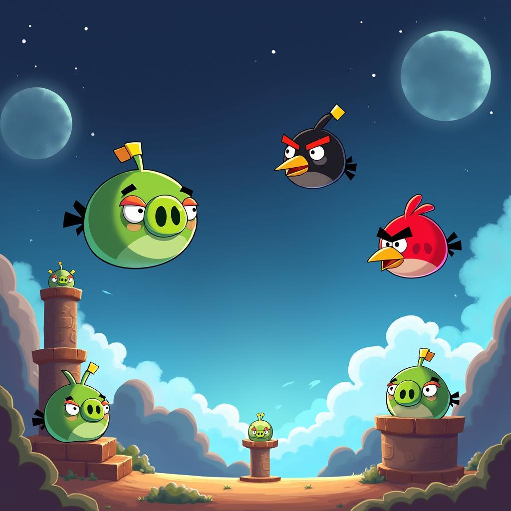 Angry Birds Space trong môi trường không trọng lực