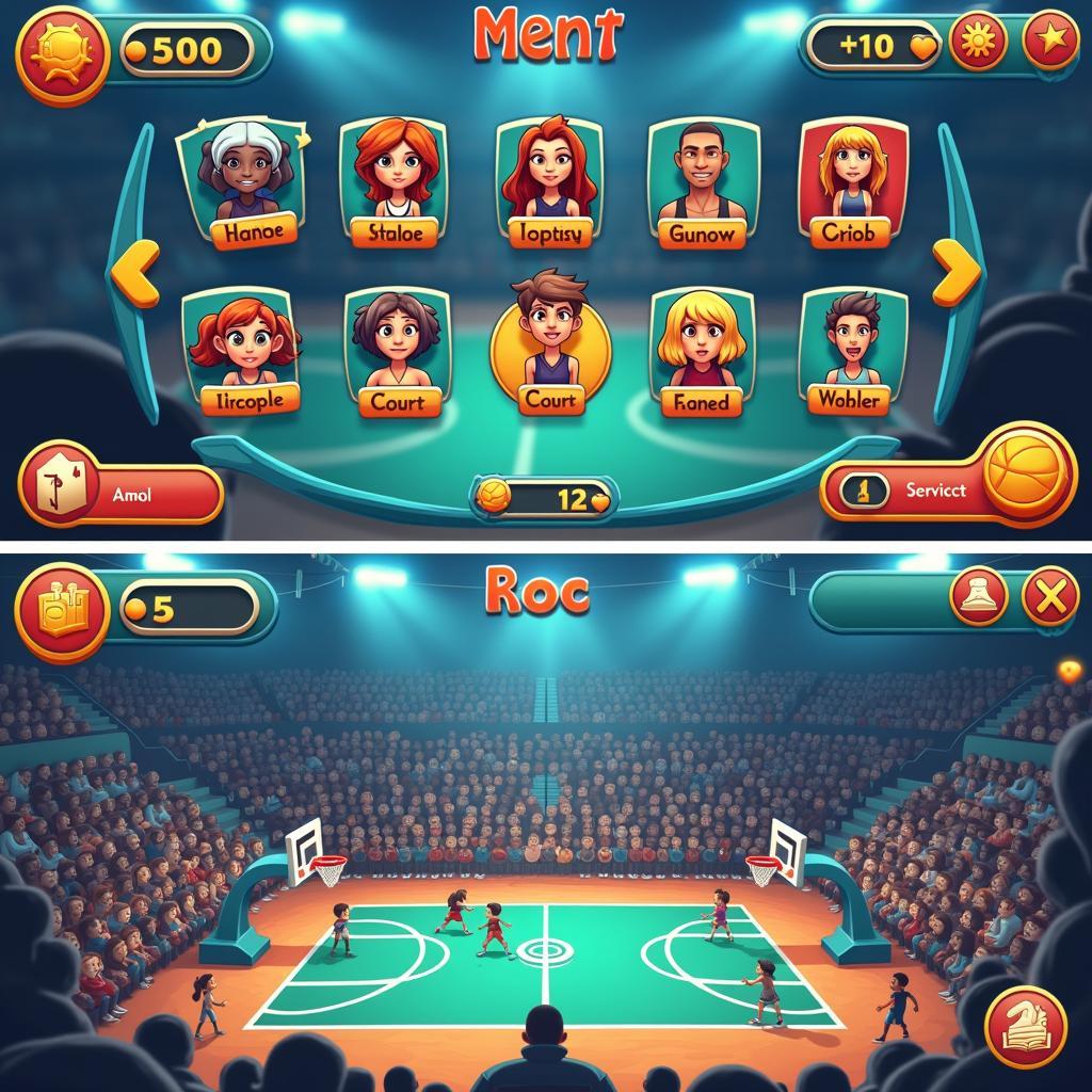 Giao diện game Anh Vui Võ Dich Tennis