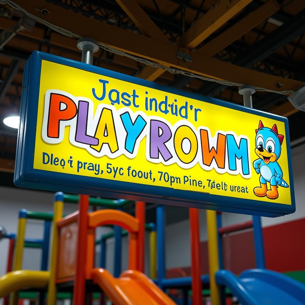 Indoor playground signboard