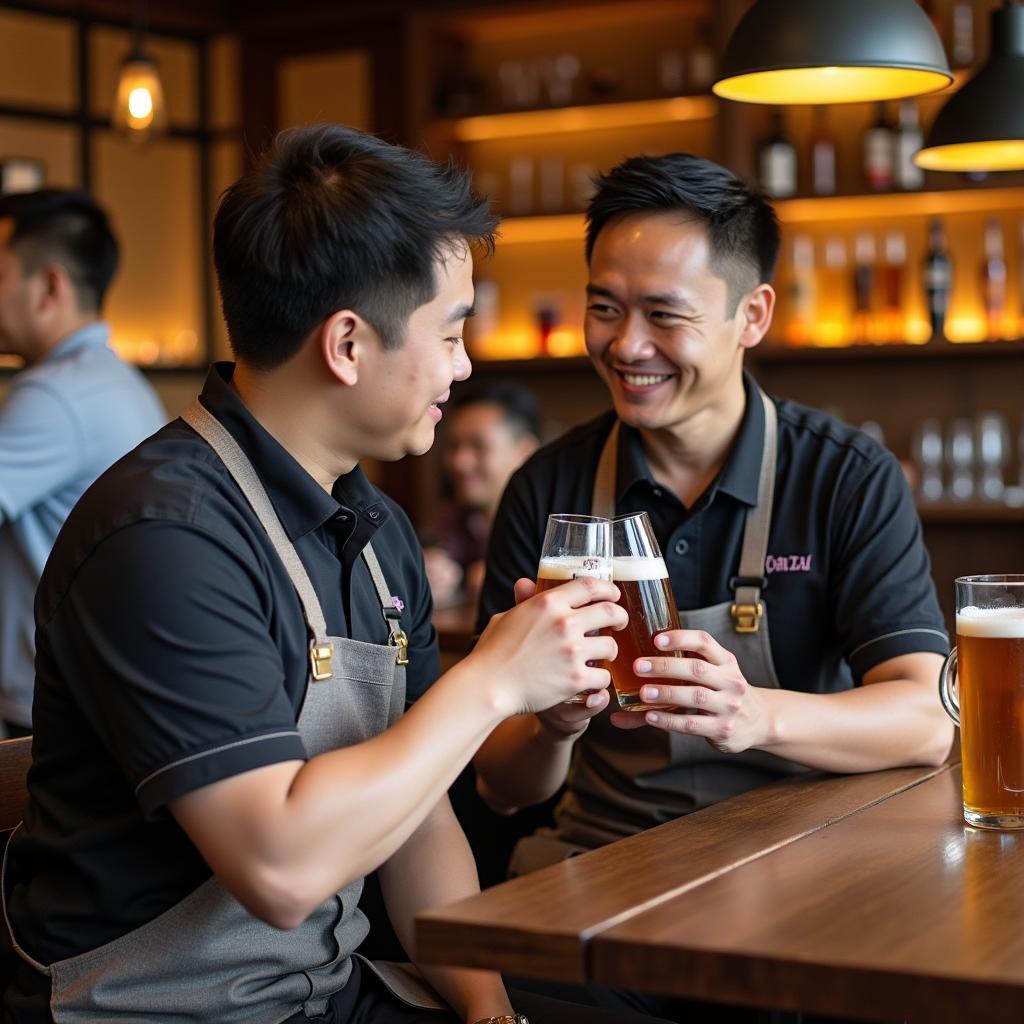 Nhân viên Beer Club Bùi Viện phục vụ chu đáo