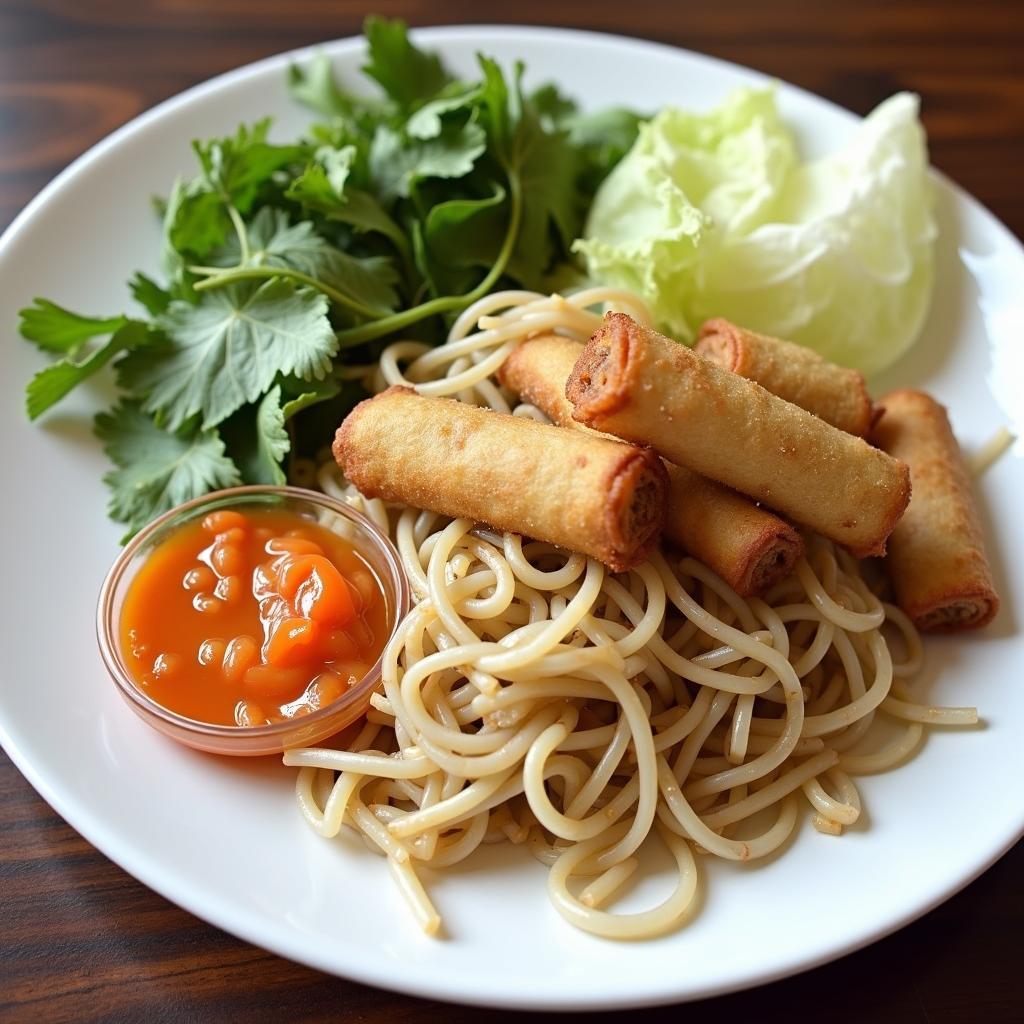 Bún chả giò chay