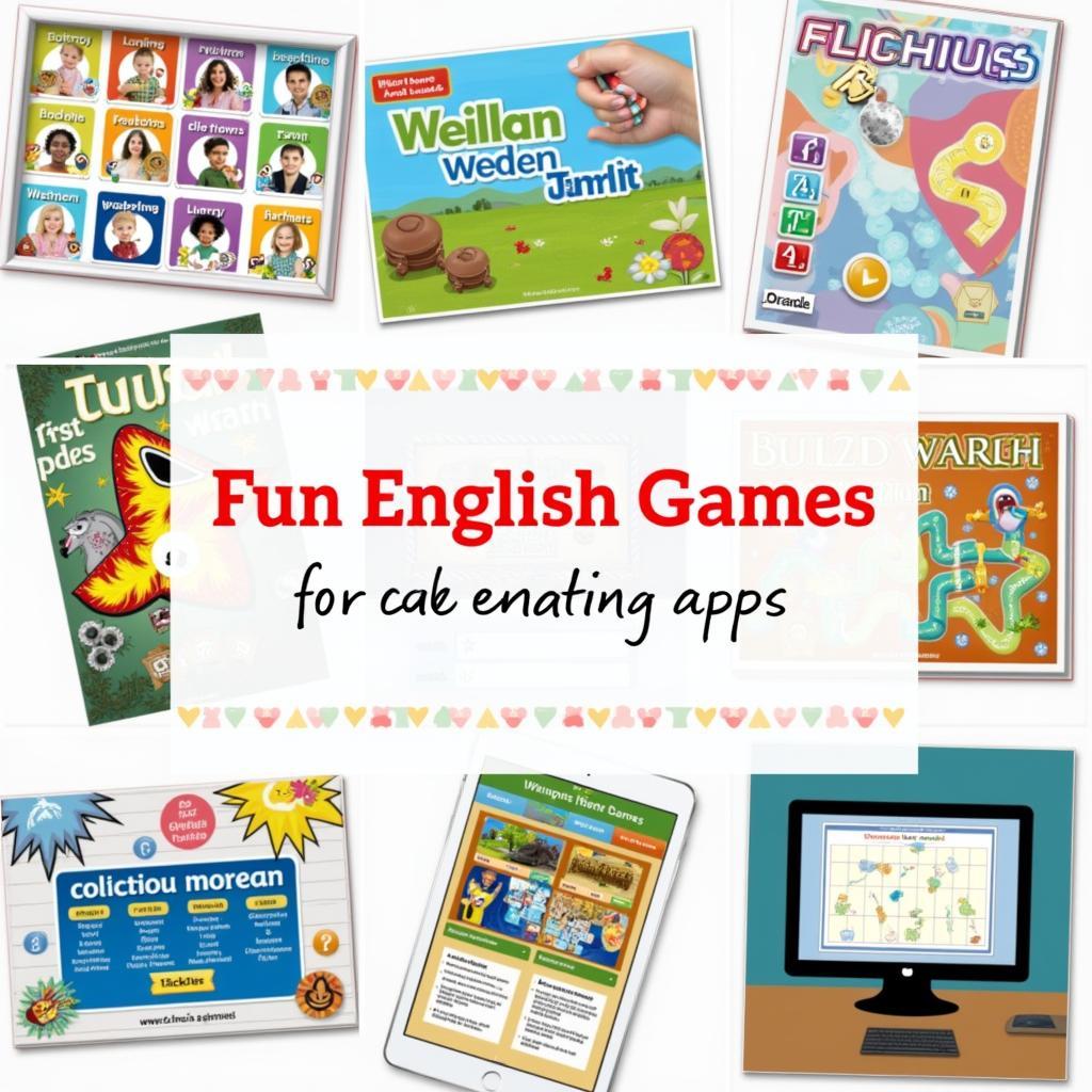 Various types of fun English games