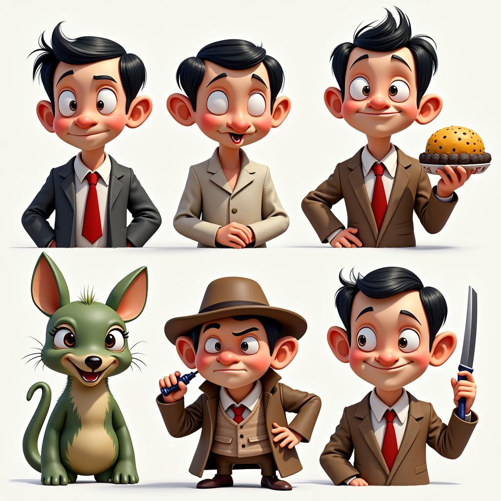 Các nhân vật trong game vui Mr Bean