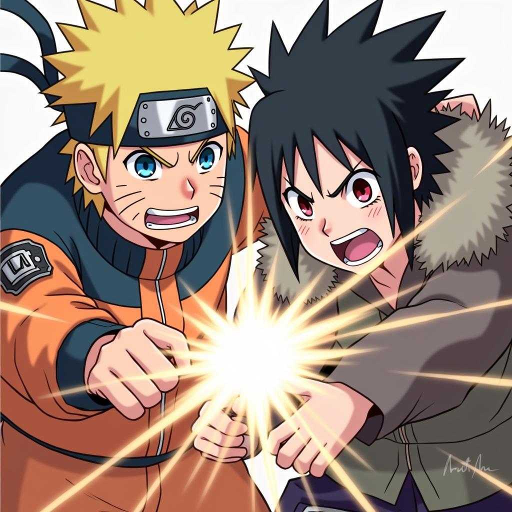 Naruto và Sasuke song kiếm hợp bích