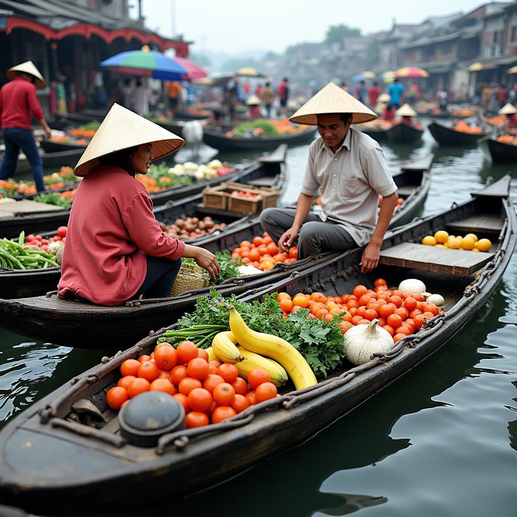 Chợ nổi Cái Bè