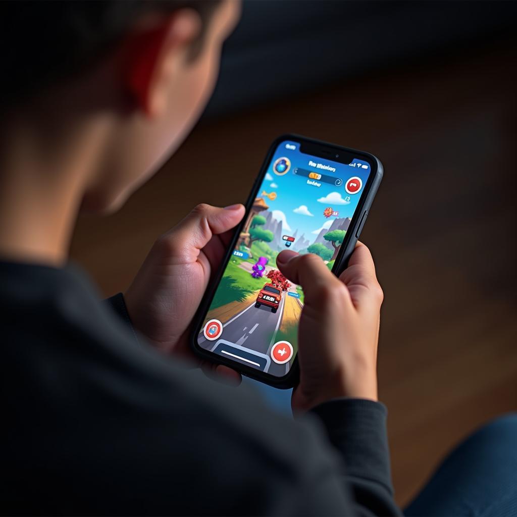 Giải trí với game mobile