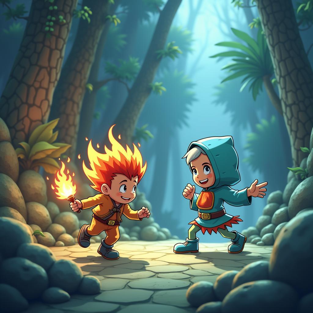 Gameplay screenshot of Fireboy and Watergirl