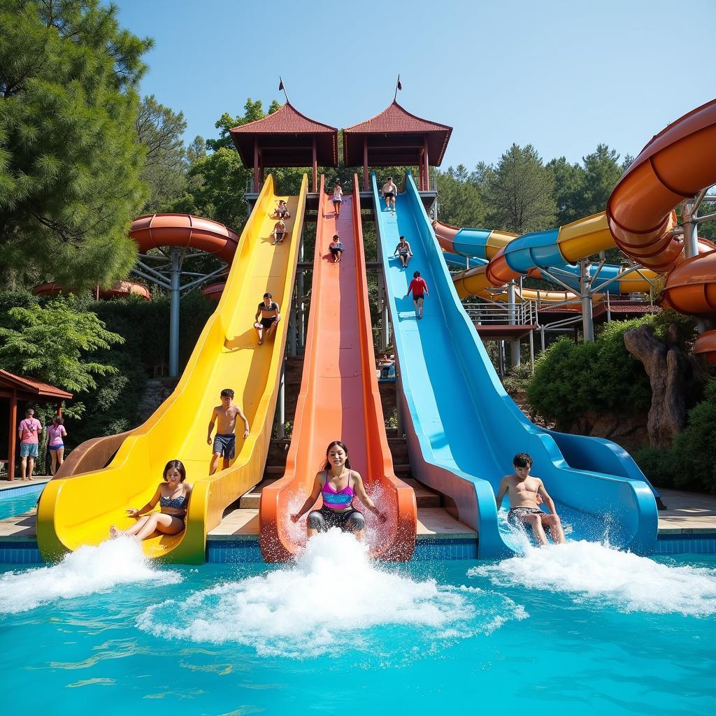 Water park slides in Vung Tau