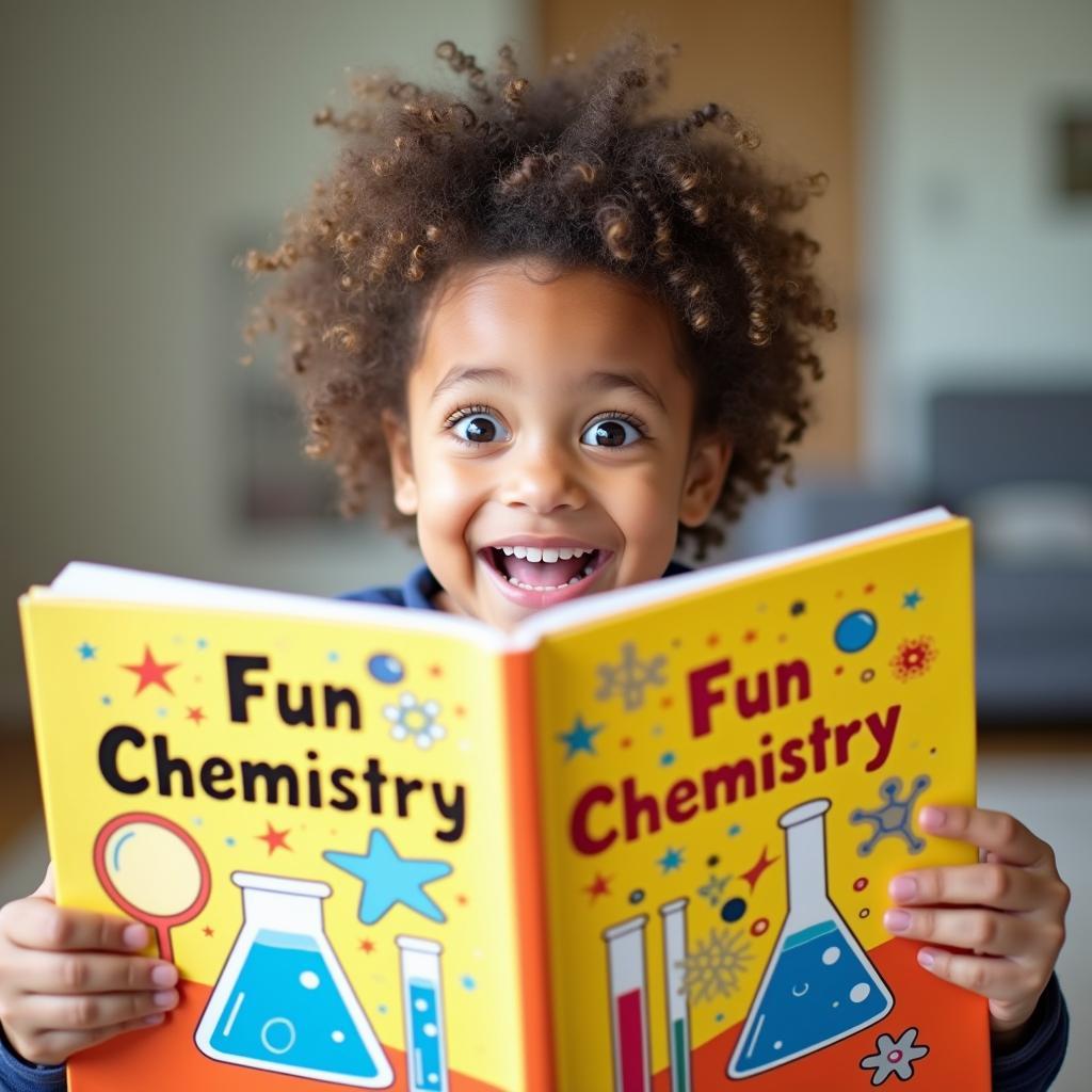 A colorful book titled "Fun Chemistry"