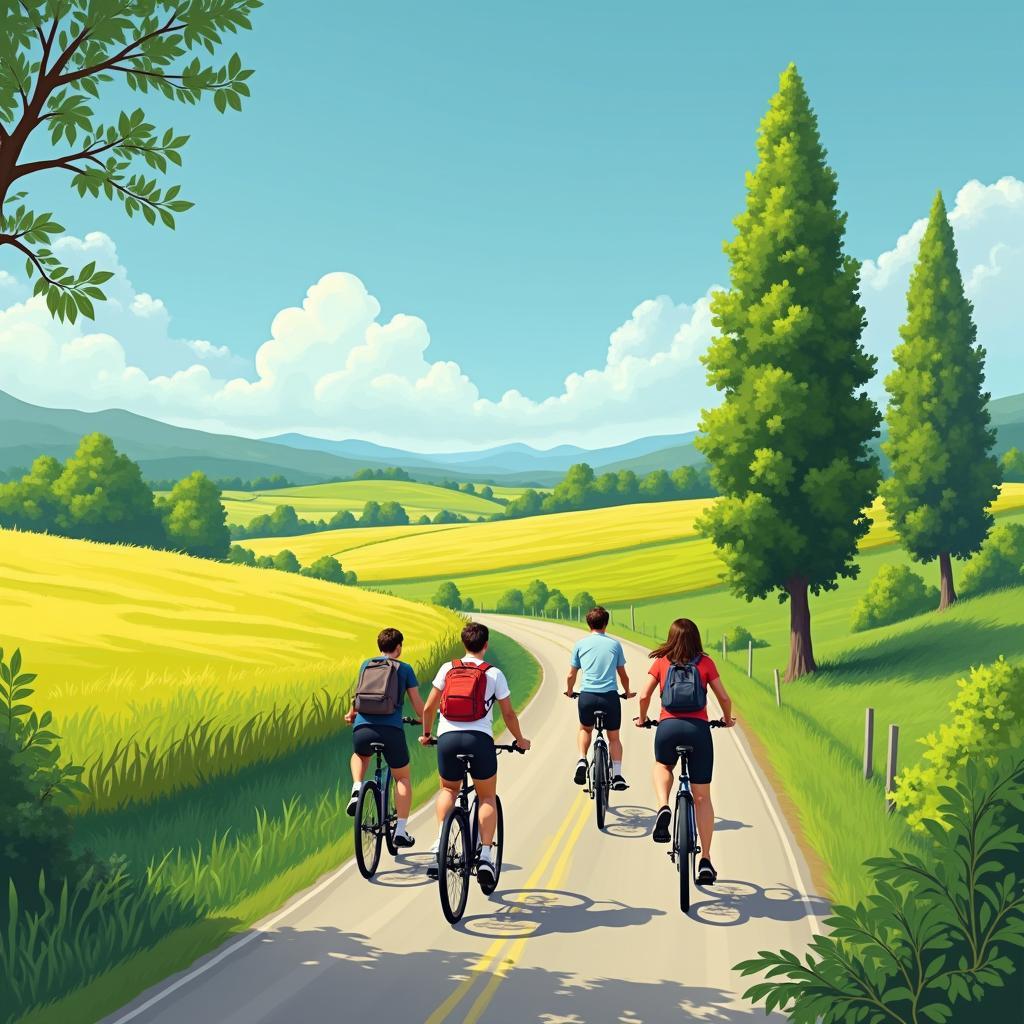 Cycling through Countryside