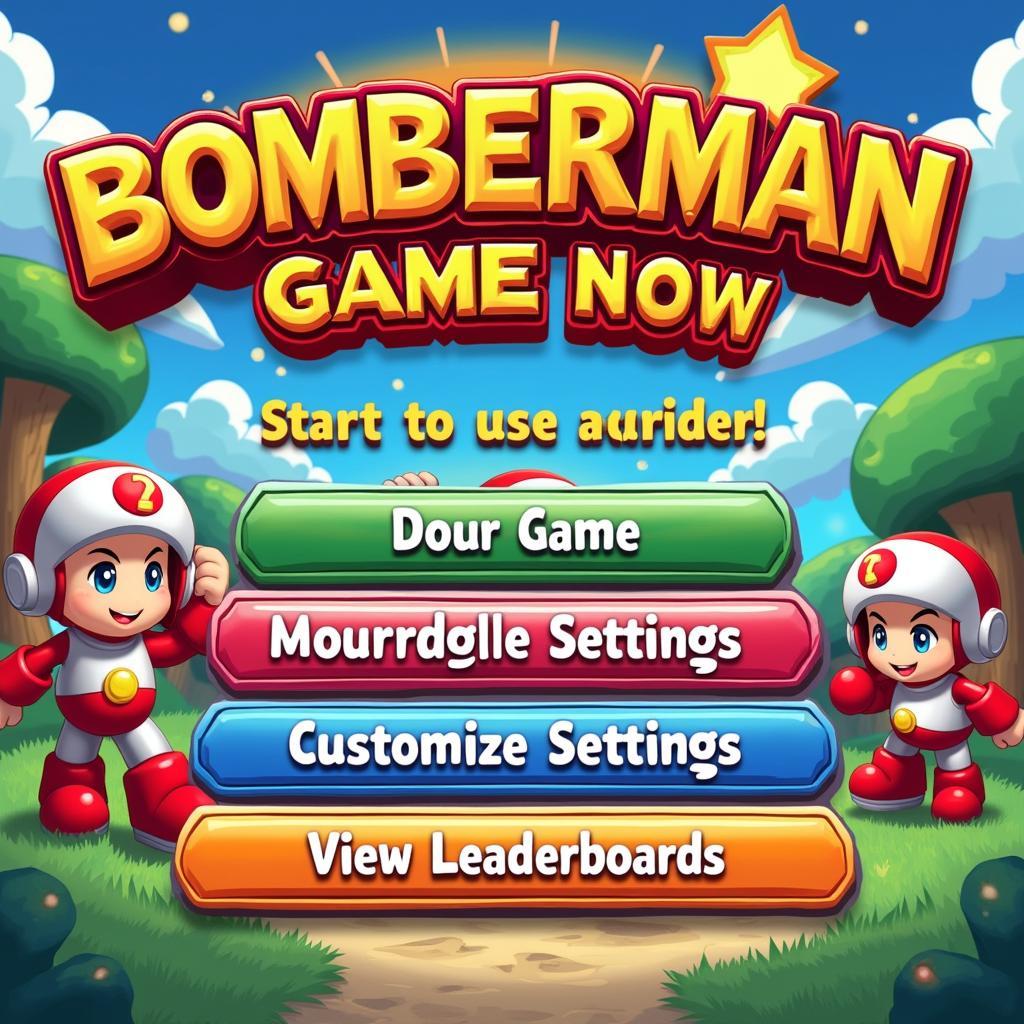 Màn hình chính game đặt boom it 8