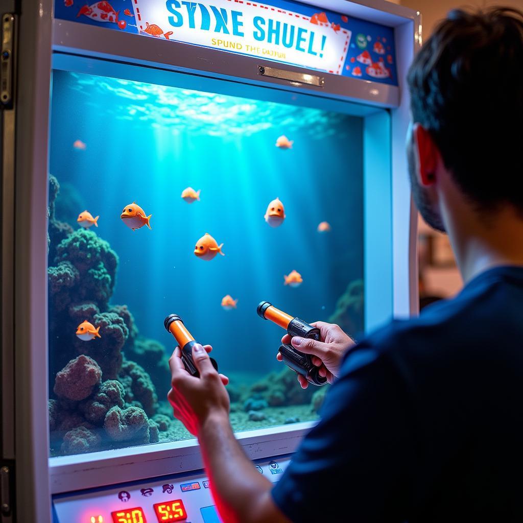 Phone Booth Fish Shooting Game