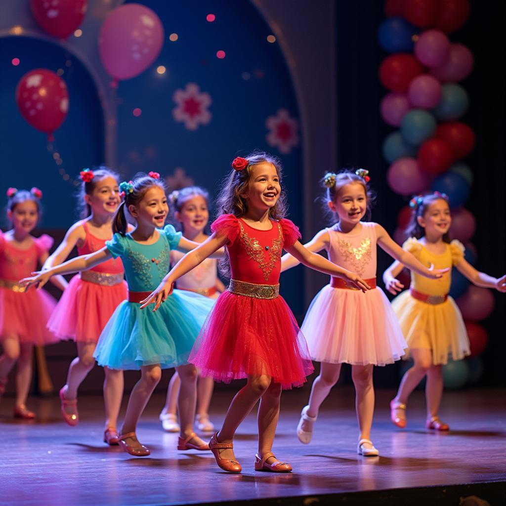 Children's fun dance performance