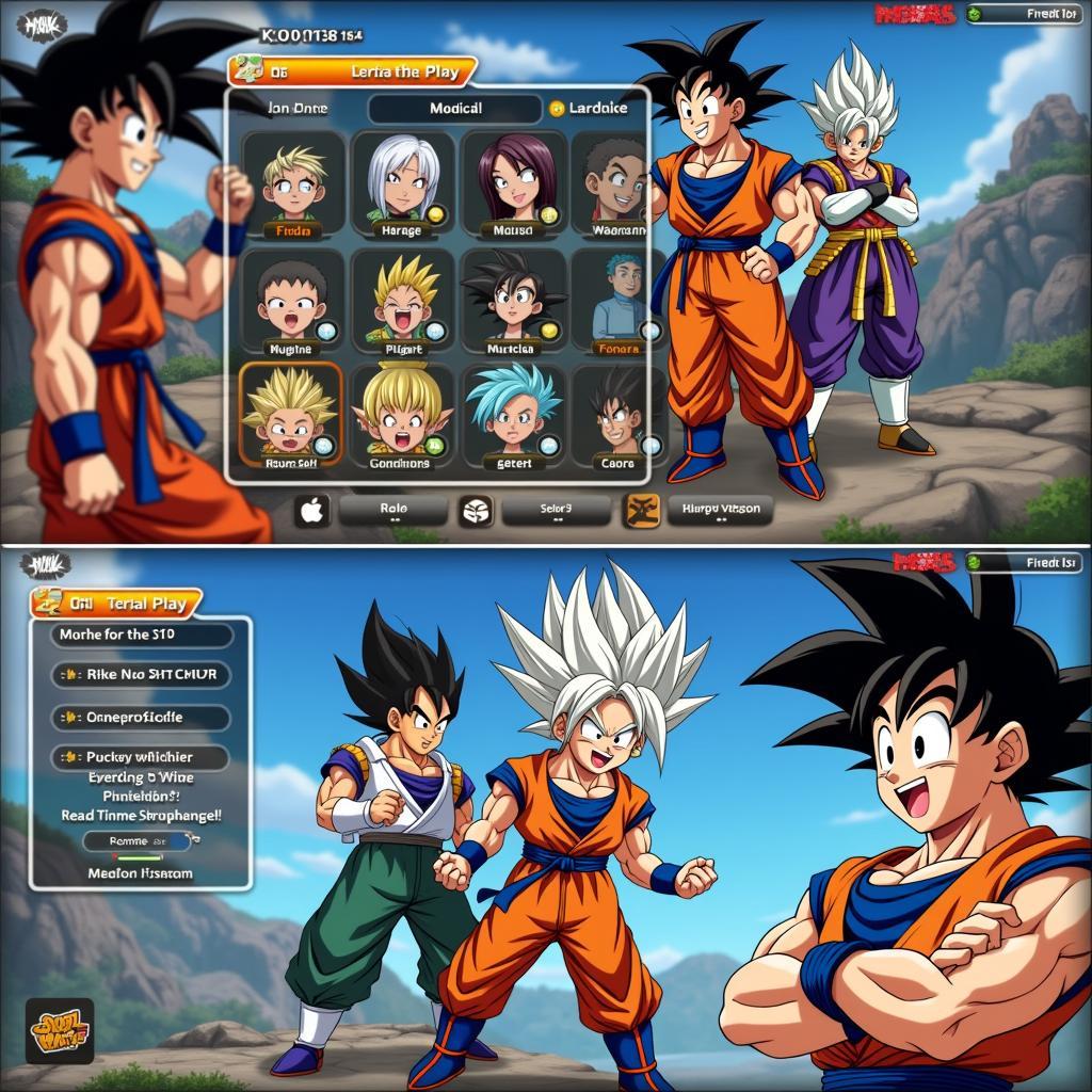 Giao diện Dragon Ball 3.0 Game Vui