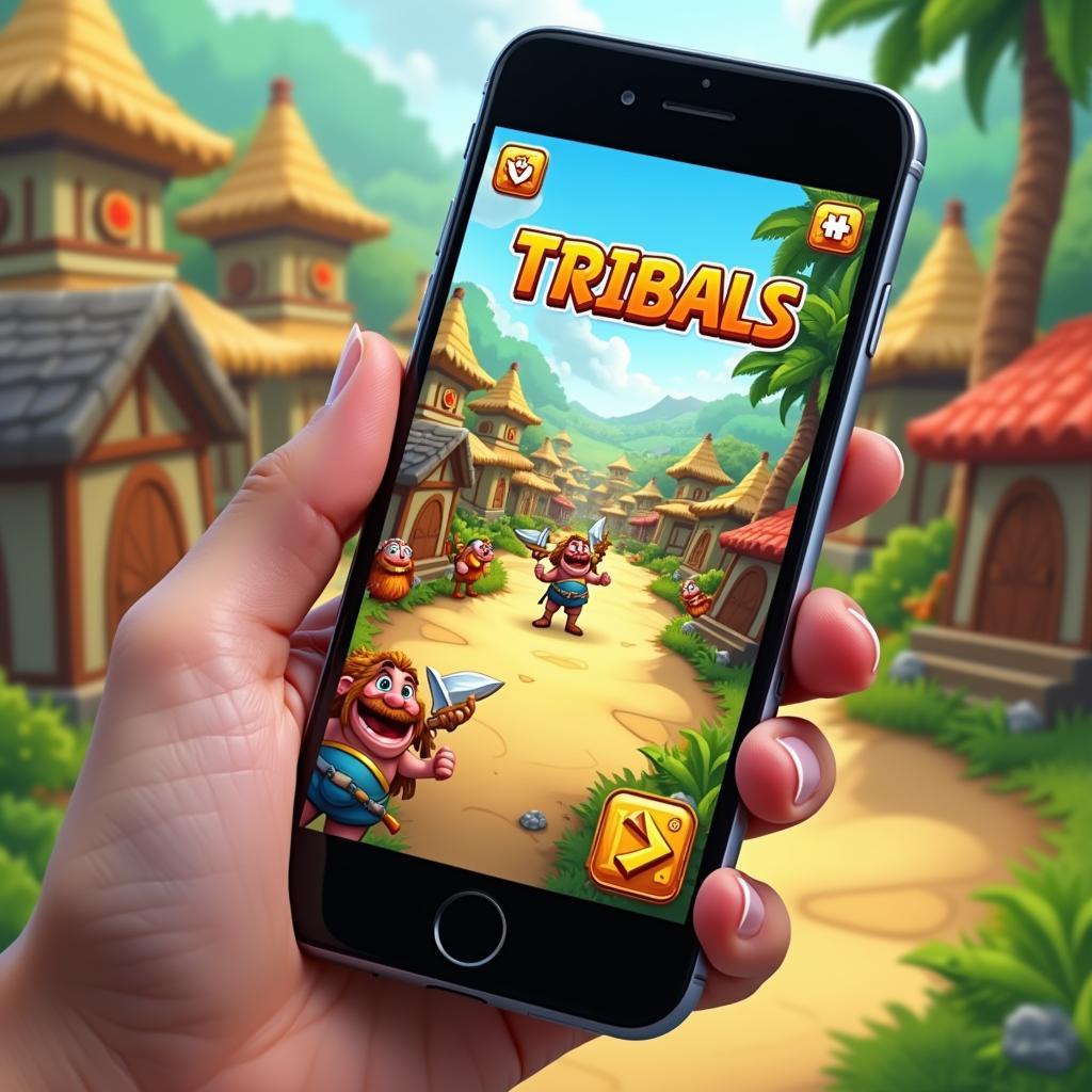 Game bộ lạc vui vẻ trên điện thoại