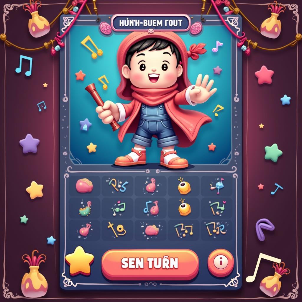 Giao diện game Sơn Tùng Facebook