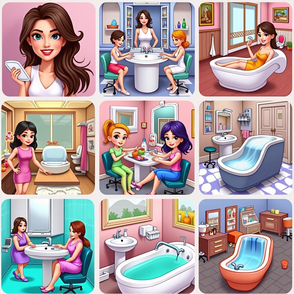 Game tiệm spa vui vẻ với nhiều phong cách