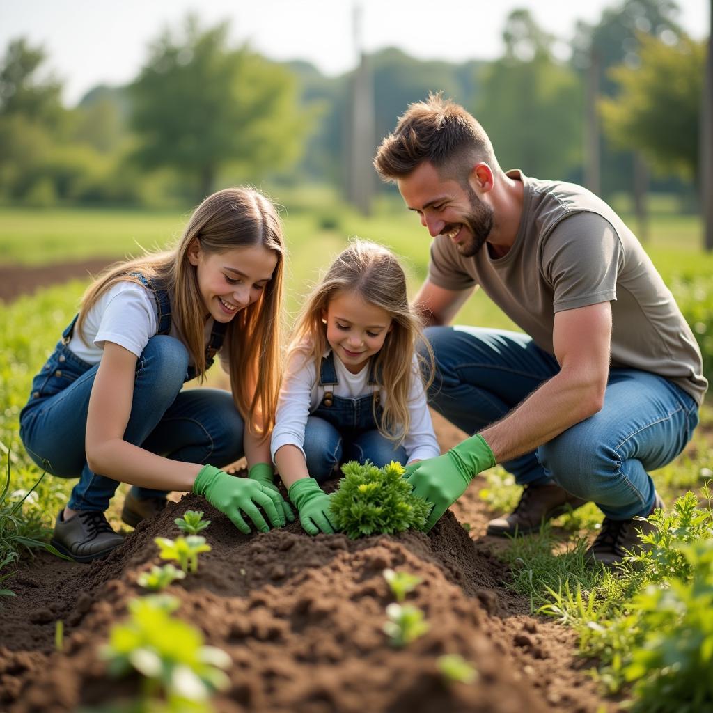 Farming family