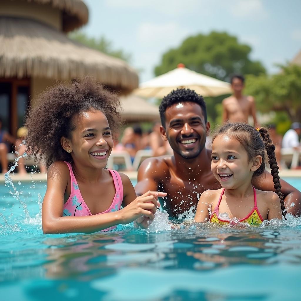 Family fun at a resort