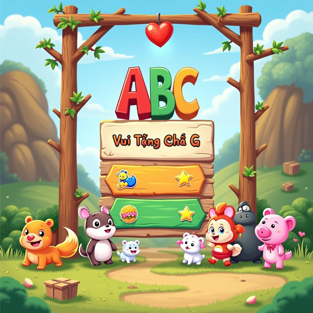 Giao diện game ABC Vui Từng Giờ chữ G