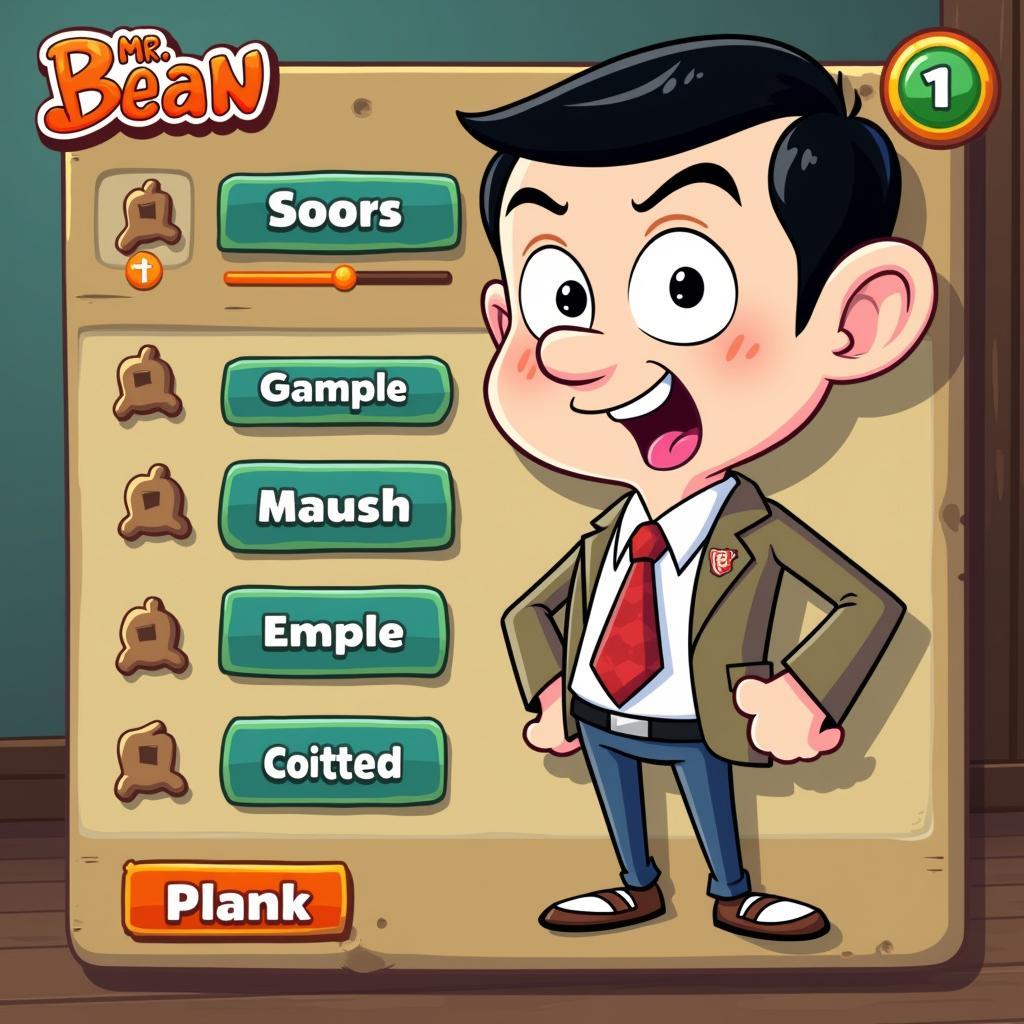 Giao diện game vui Mr Bean