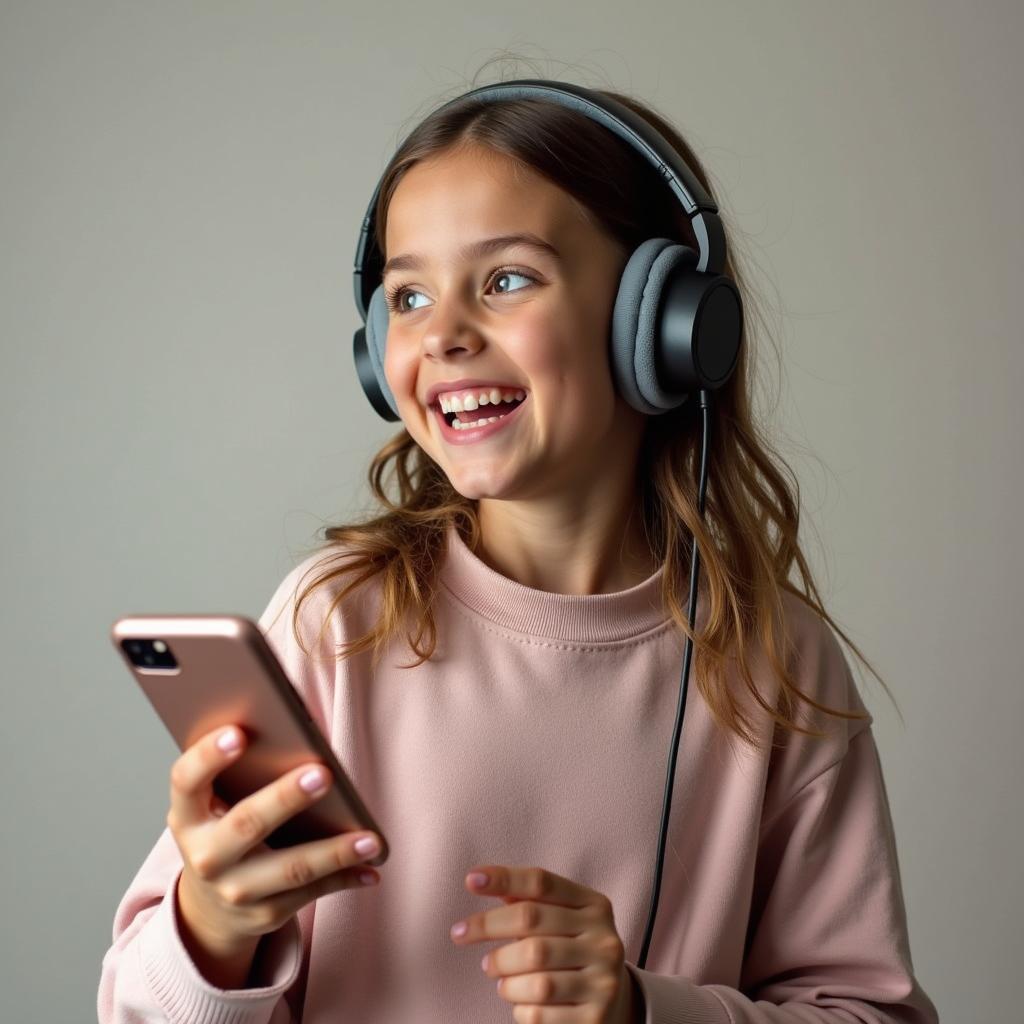 Girl Listening to Music