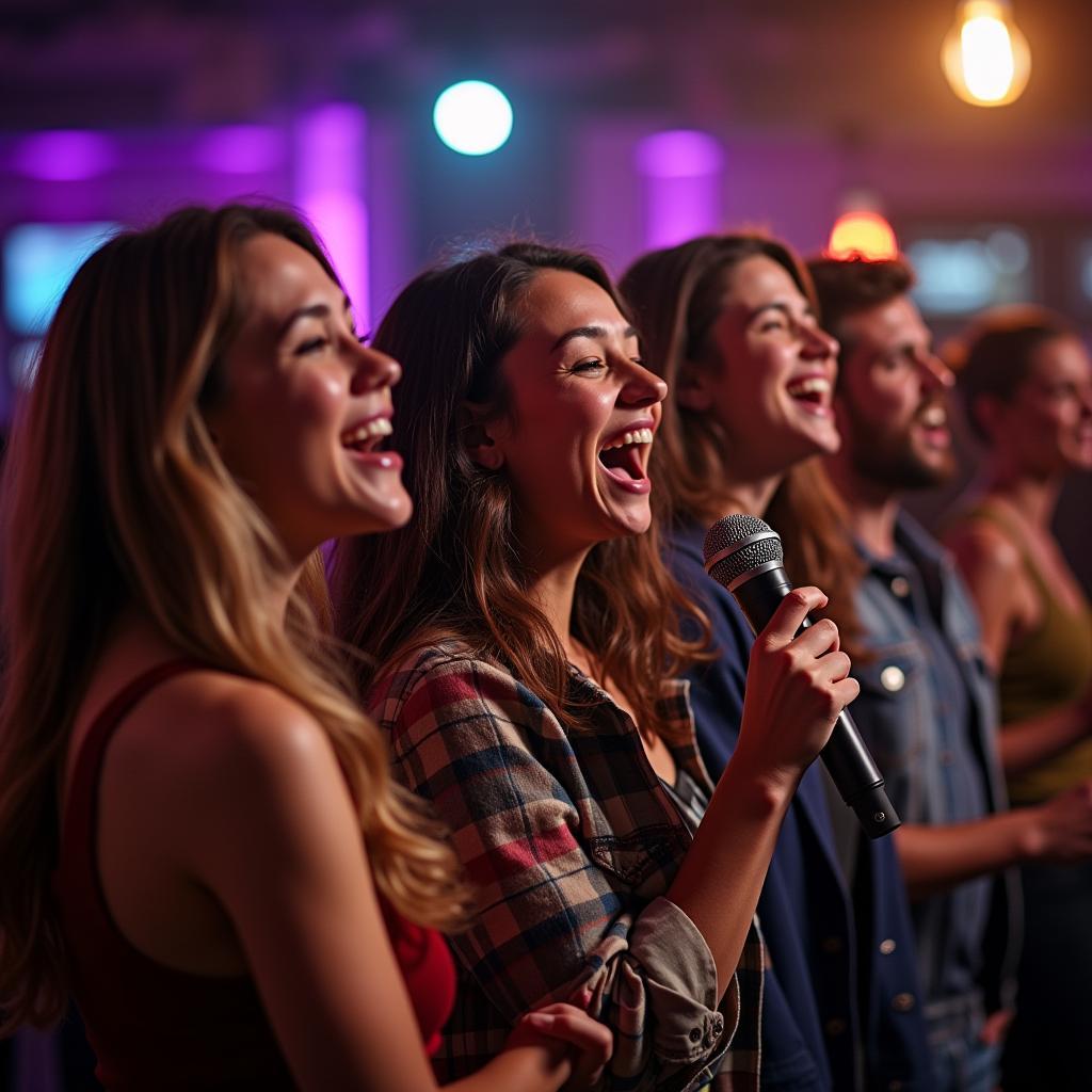 Group of Friends Singing