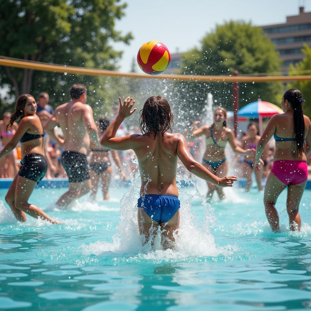 Fun activities at a water park