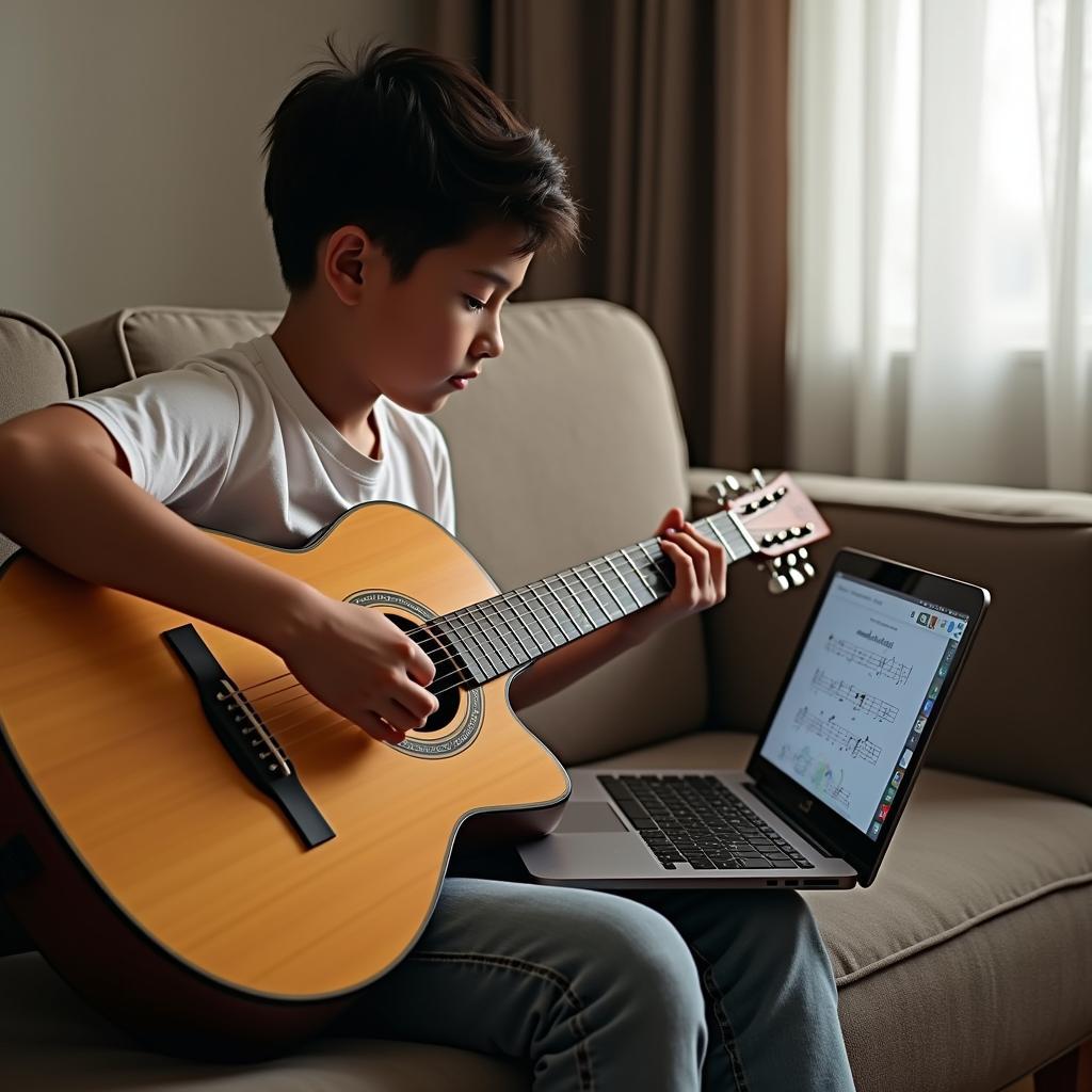 Học Guitar Ngày Vui Qua Mau