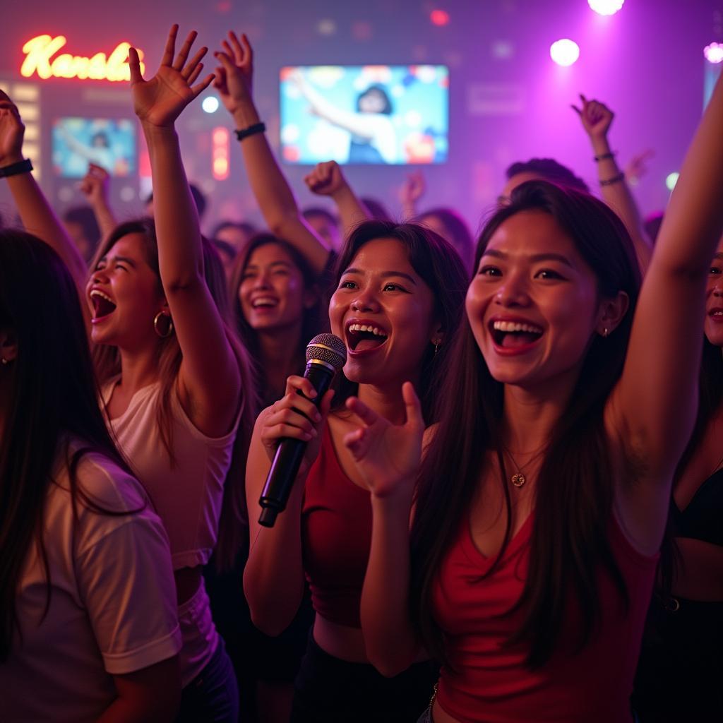  Hình ảnh mọi người hát karaoke bài "Ngày Vui Qua Mau"