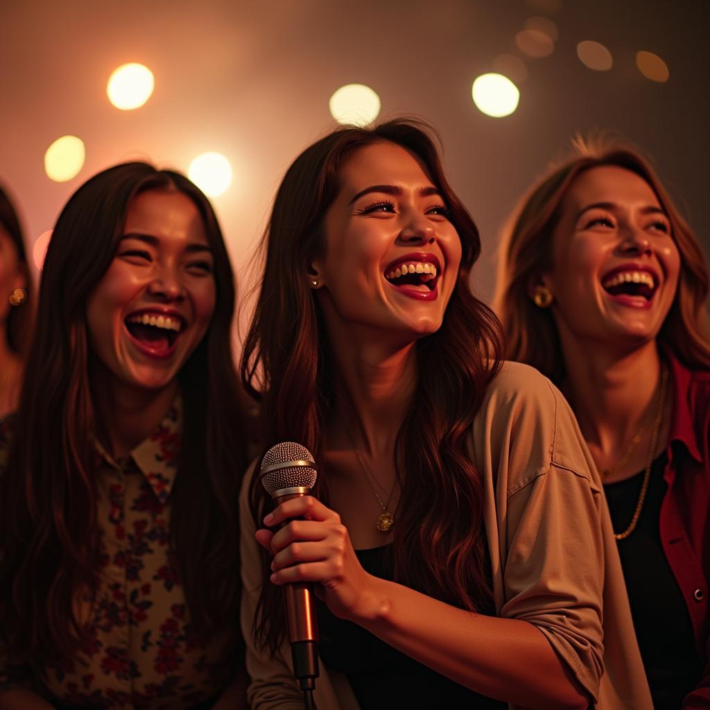 Bạn bè hát karaoke Kẻ Bán Niềm Vui 2