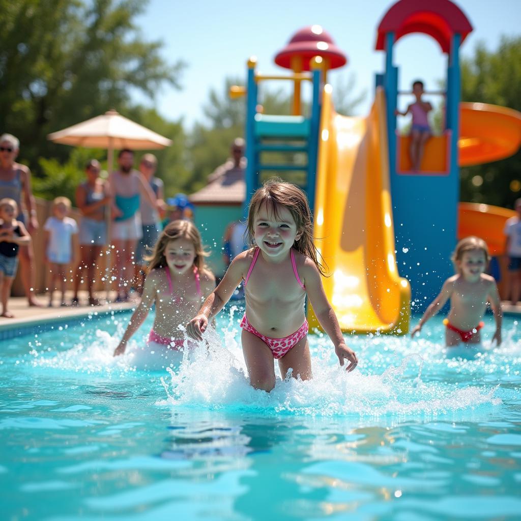 Children's play area in a water park