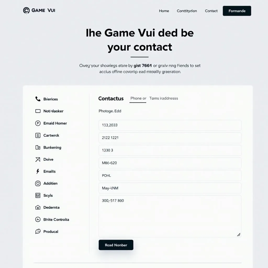 Thông tin liên hệ Game Vui