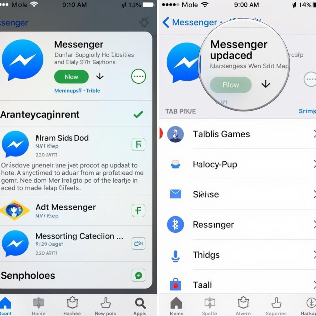 Lỗi Messenger do cần cập nhật ứng dụng