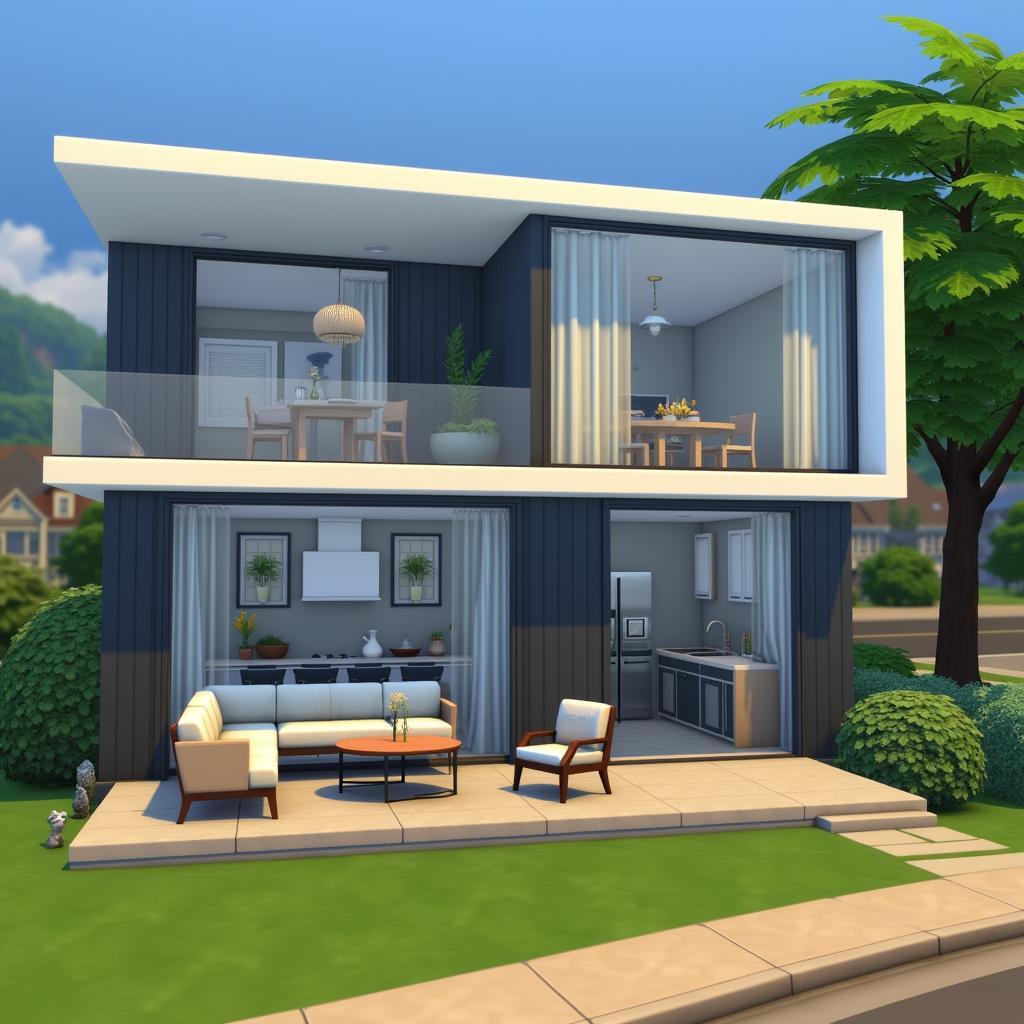 Mẫu nhà The Sims 4 đẹp