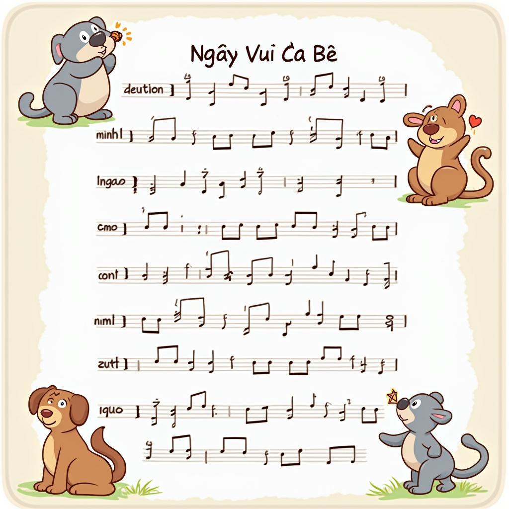 Bản nhạc "Ngày Vui Của Bé"