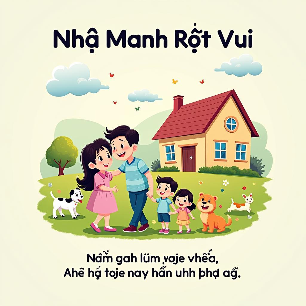 Hình ảnh minh họa bài hát "Nhà Mình Rất Vui"