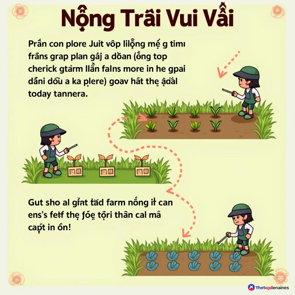 Trồng cây trong Nông Trại Vui Vẻ