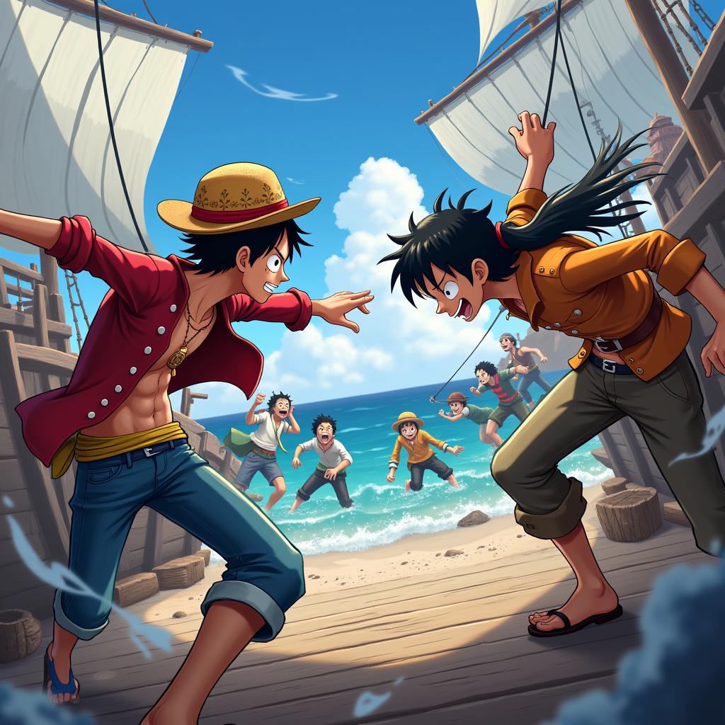 Chiến đấu kịch tính trong One Piece 1.1 game vui