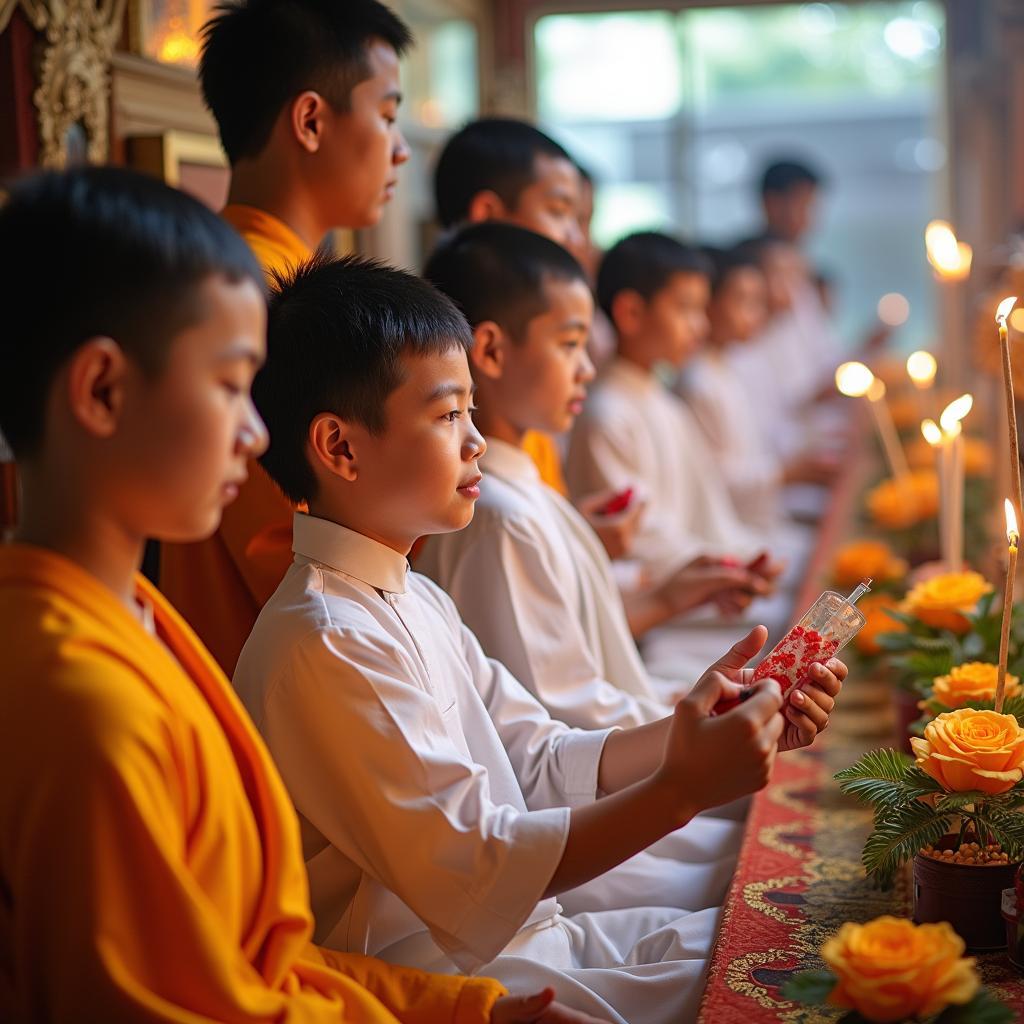 Phật tử tham gia lễ Phật đản