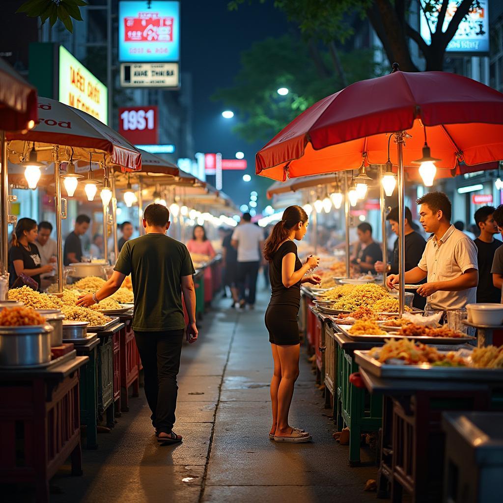 Saigon street food stalls