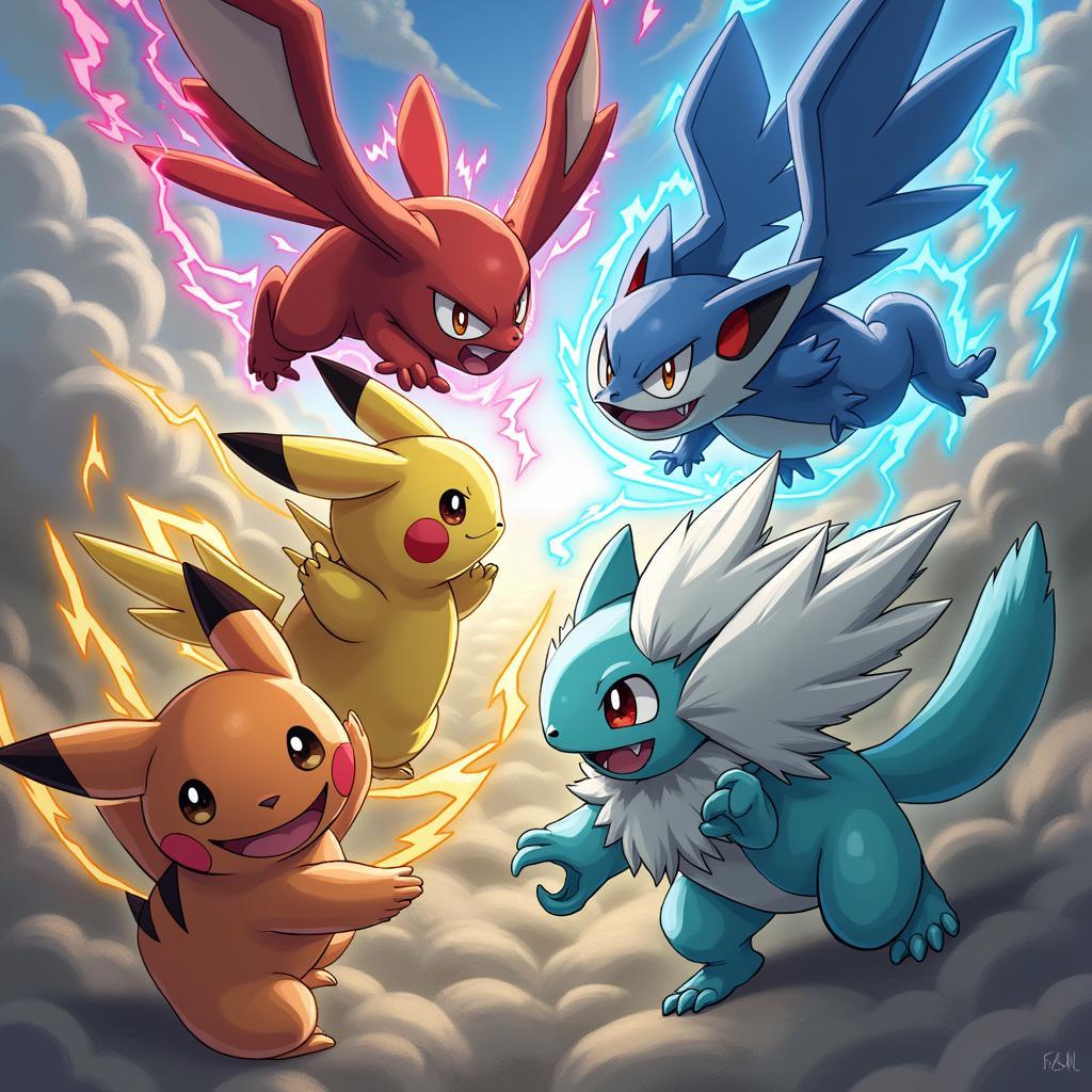 Game Vui Đại Chiến Pokemon - Hình ảnh Pokemon chiến đấu