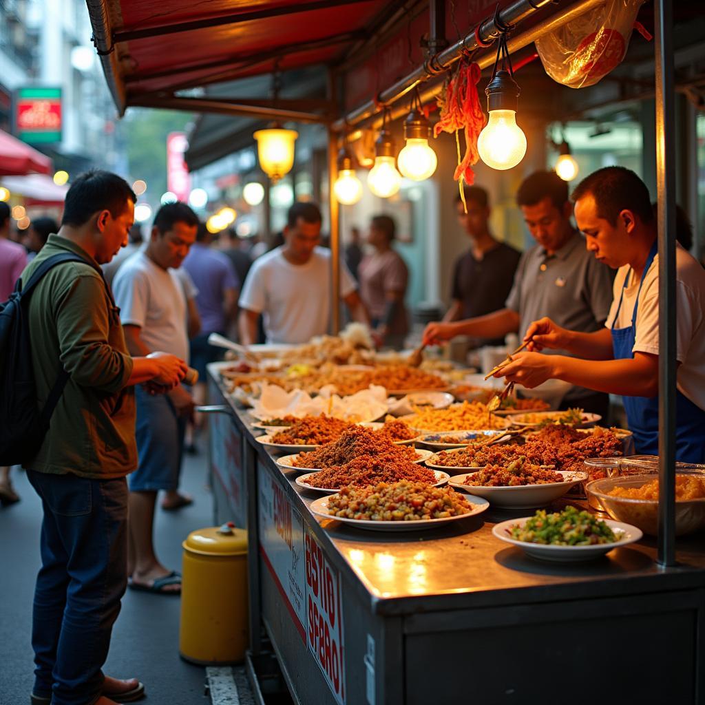 Quán ăn vỉa hè Sài Gòn nhộn nhịp