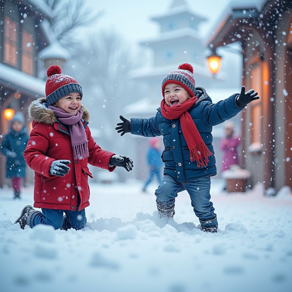 Trải nghiệm tuyết rơi tại Snow Town Sài Gòn