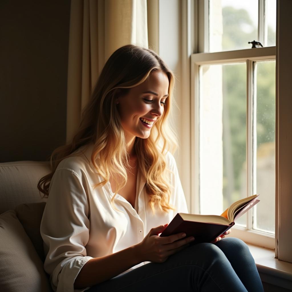 Woman Enjoying a Peaceful Moment