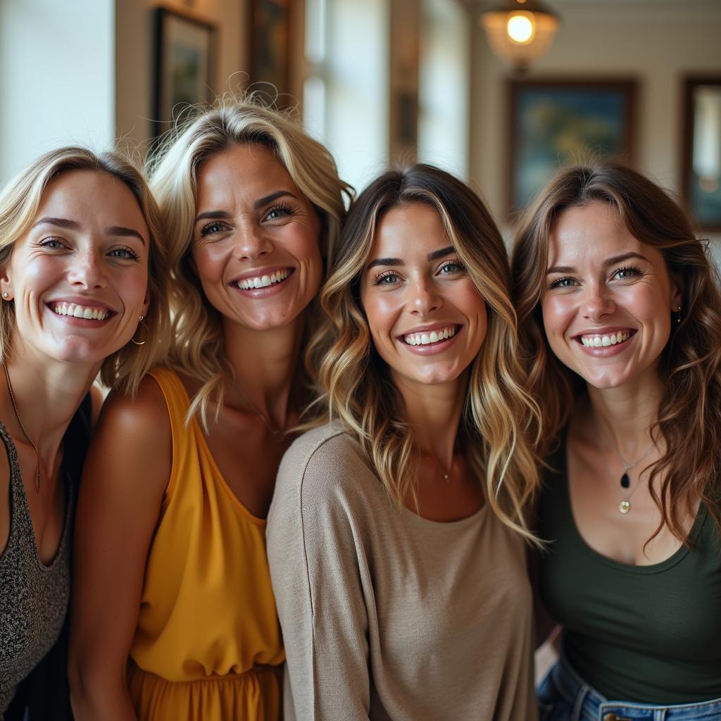 A diverse group of women laughing together, highlighting their individuality and the importance of embracing different personalities.