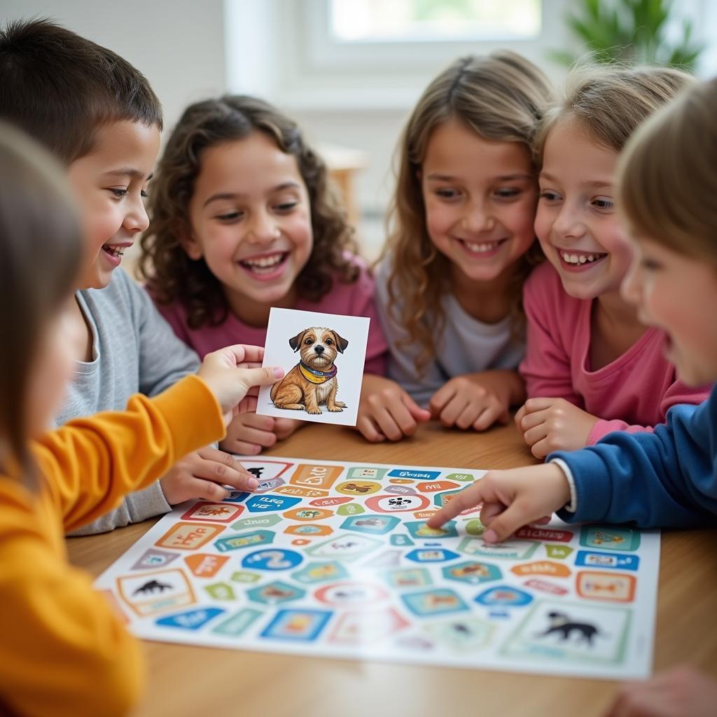 Children playing fun English games