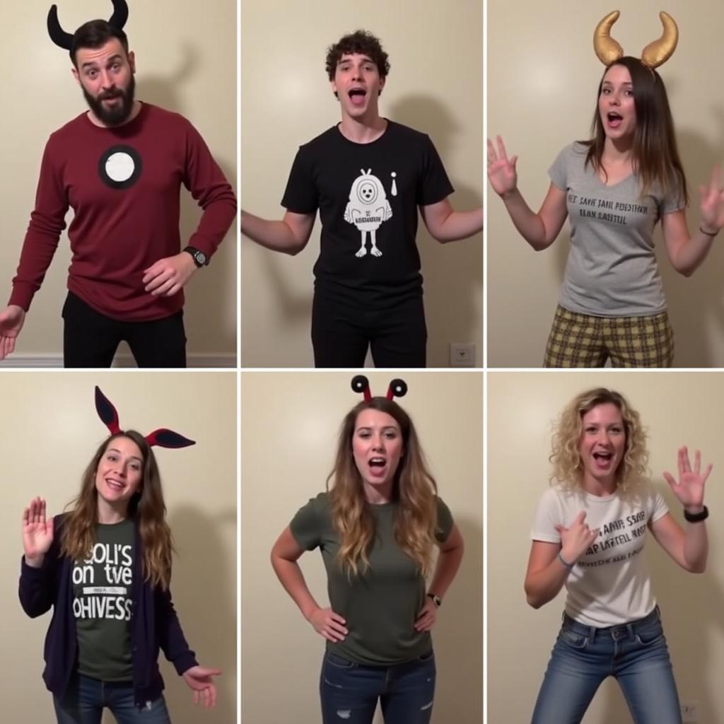 Funny TikTok video with creative costumes